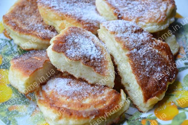 Творожные оладьи на кефире