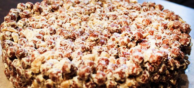 Торт с шоколадными шариками без выпечки