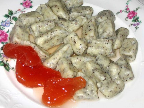 Творожные галушки с маком