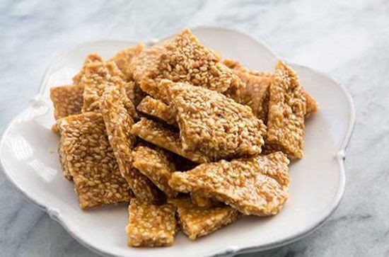 Постное кунжутное печенье