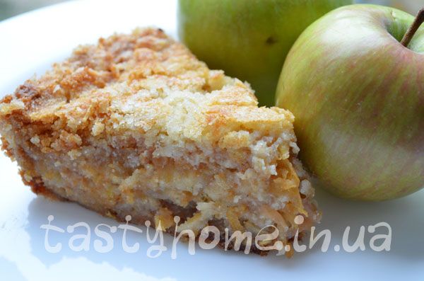 Насыпной пирог с яблоками