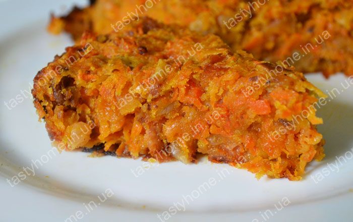 Морковный пирог с орехами