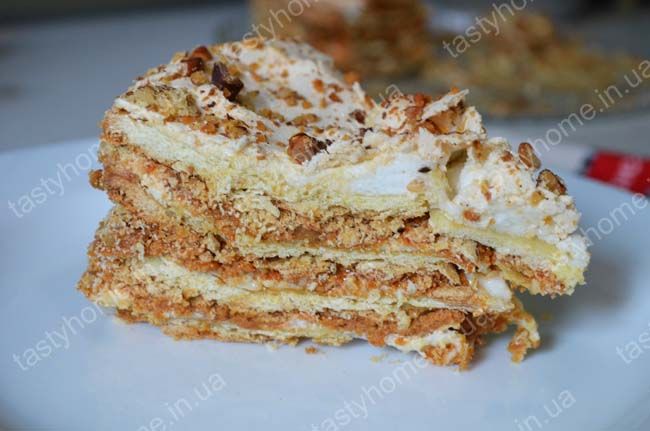 Торт "Маркиза" с безе и орехами