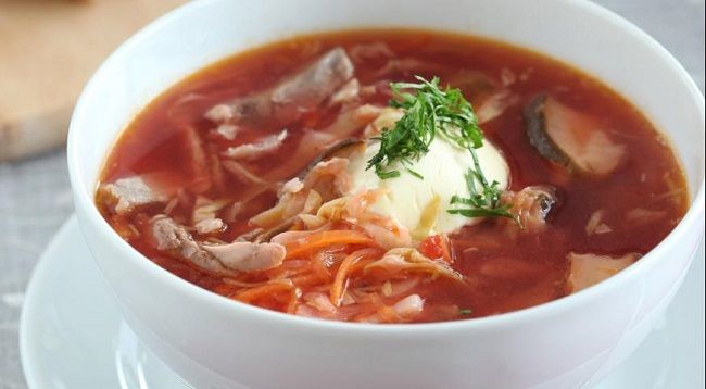 Грибной борщ с фасолью