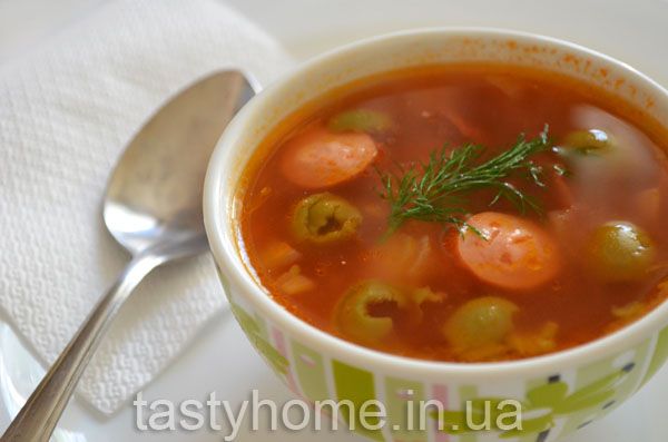 Солянка сборная с колбасой