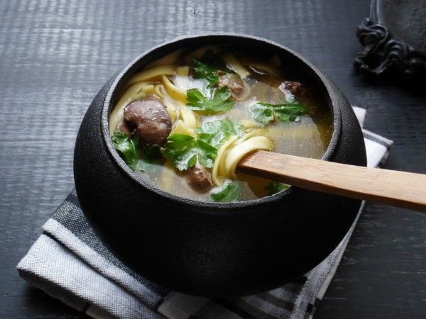 Суп из куриных сердечек