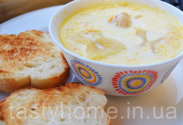 Сырный суп с курицей