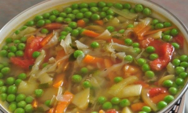 Овощной суп с рисом