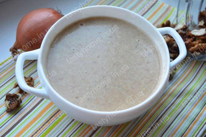 Суп с грецкими орехами