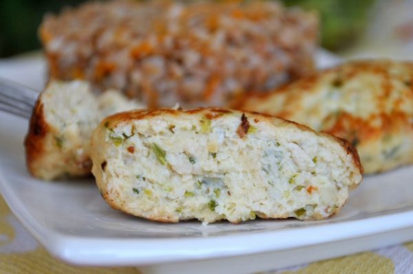Рыбные котлеты с овощами