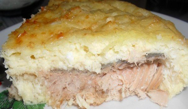 Рыба запечённая с сыром и яйцами.