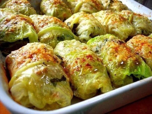 Голубцы с грибами и рисом