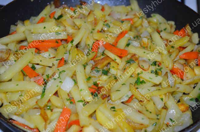 Картошка жареная с пастернаком