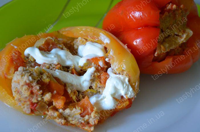 Перец фаршированный баклажанами