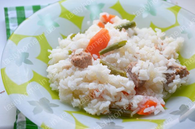 Рис с мясом и овощами