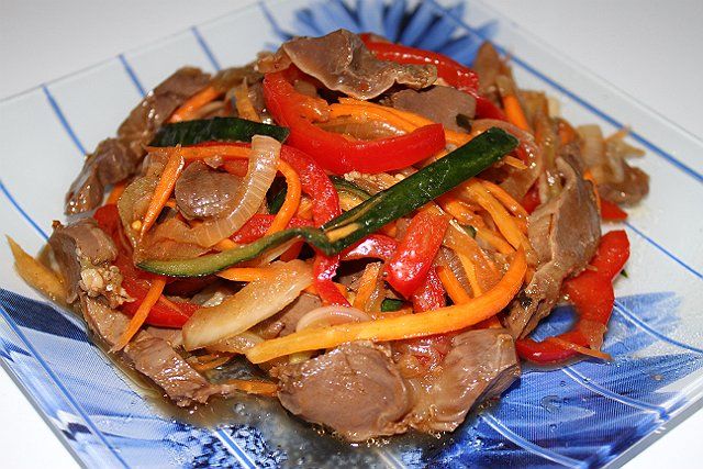 Хе из куриных желудков