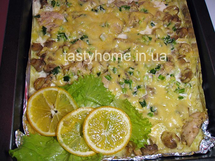 Картофельная запеканка с курицей