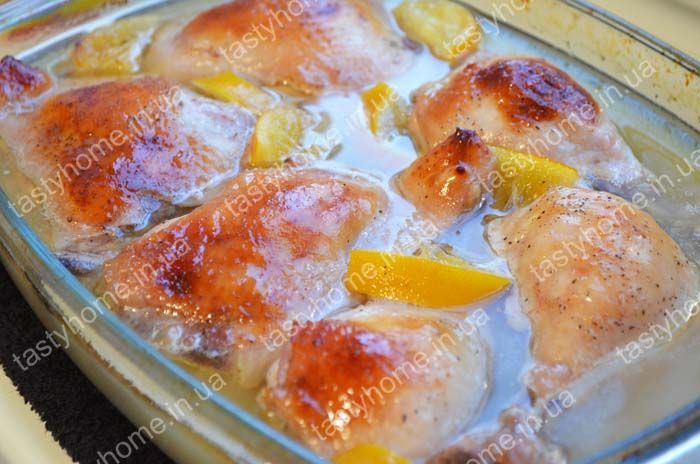 Курица с лимоном в духовке
