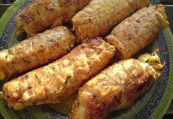 Куриные рулетики с сыром