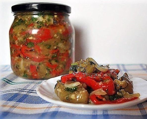 Баклажаны с орехами на зиму