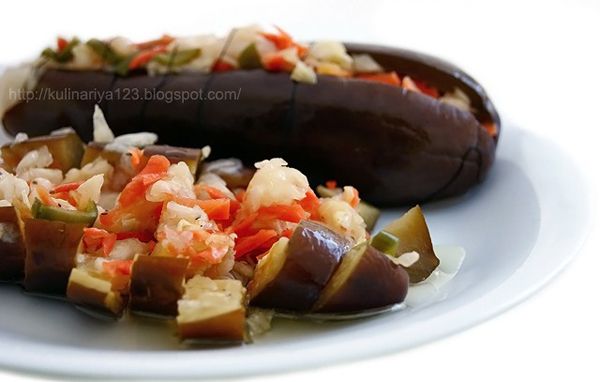 Квашеные баклажаны с капустой