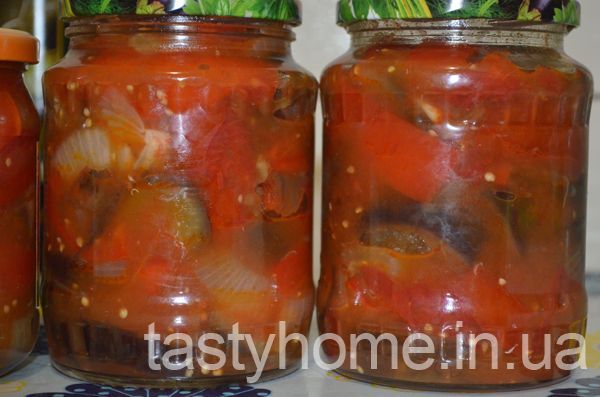 Салат из баклажанов и перца