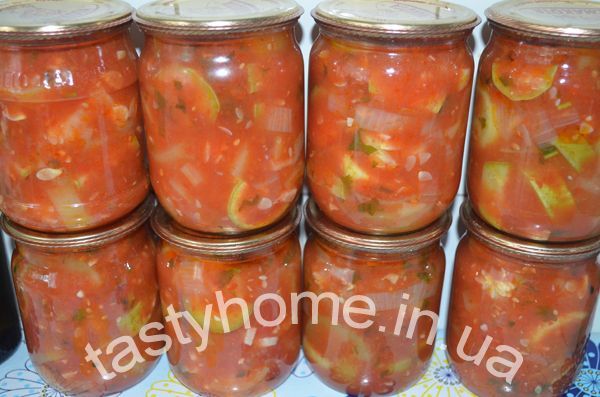 Салат из кабачков с луком