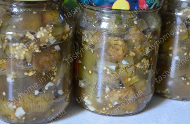 Баклажаны с укропом и чесноком на зиму