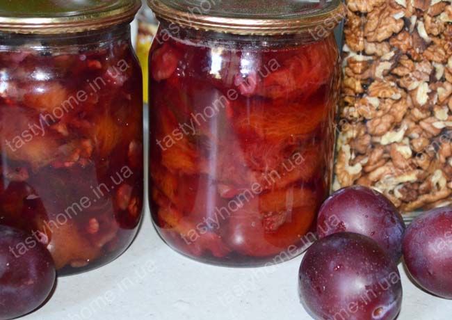 Варенье из слив с грецкими орехами