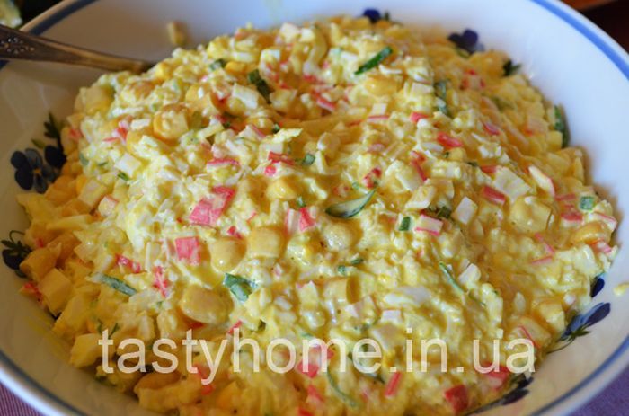 Крабовый салат с капустой