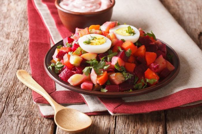 Винегрет с картошкой и яйцом