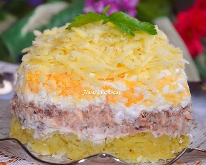 Салат из скумбрии