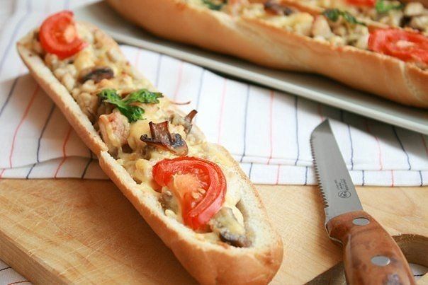 Багет фаршированный курицей