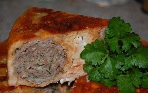 Пирог из лаваша с фаршем