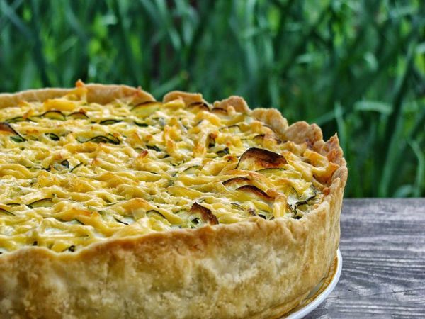 Пирог с курицей и цуккини
