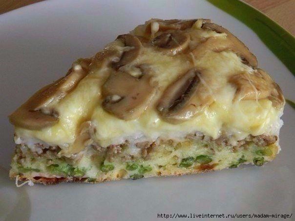 Пирог с рисом и фаршем