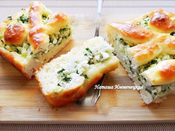 Пирог с рисом и луком