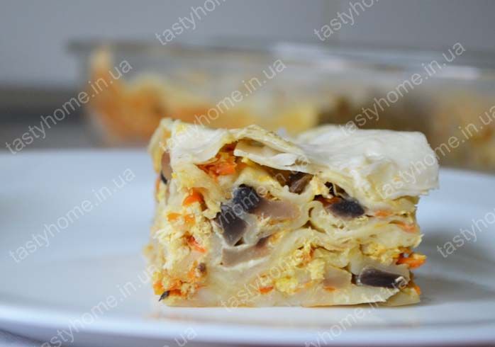 Пирог из лаваша с курицей