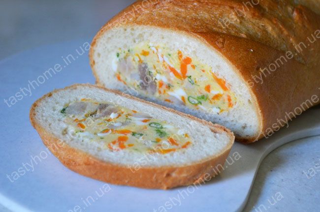Батон фаршированный сельдью