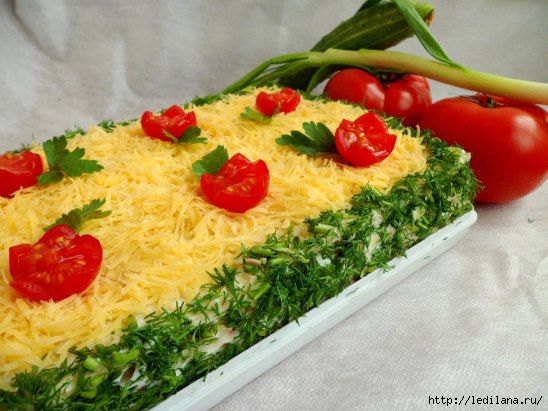 Вафельный селёдочный торт